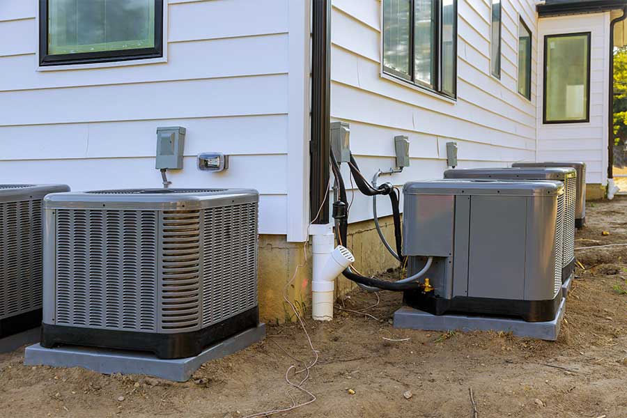 Installed heat pump by professional installer